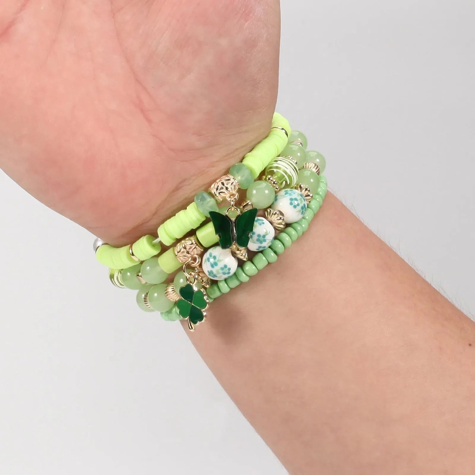 Beaded Soft Pottery Charm Bracelet Bracelets - Tophatter Daily Deals